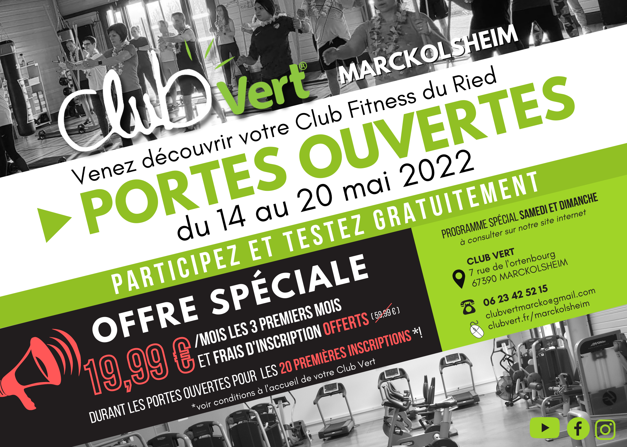 PORTES OUVERTES club vert marckolsheim centre fitness du Ried