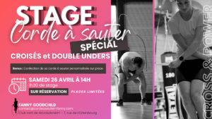 Stage corde à sauter - croisés et double unders - fanny goodchild jump rope alsace